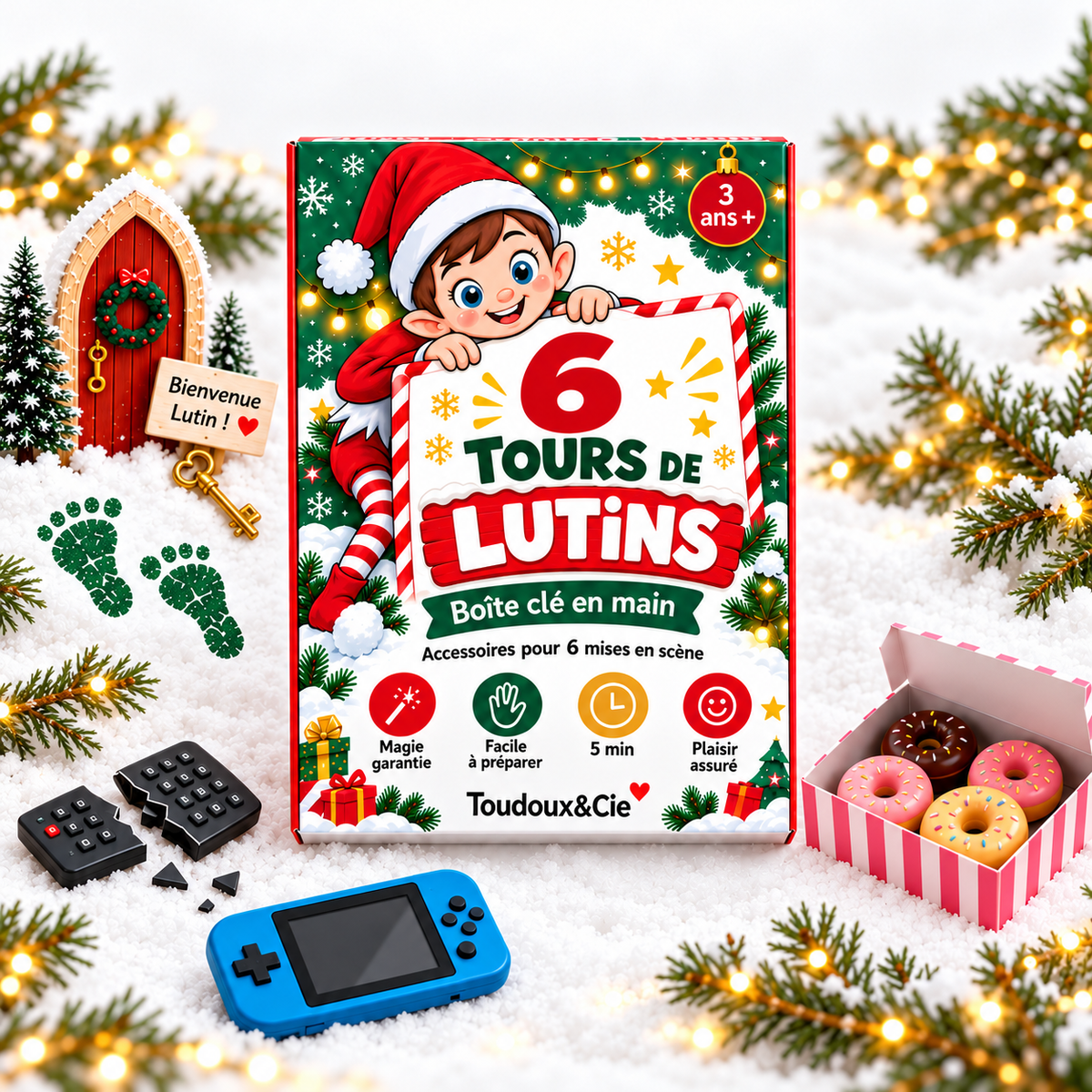 Ensemble de 6 tours de lutin