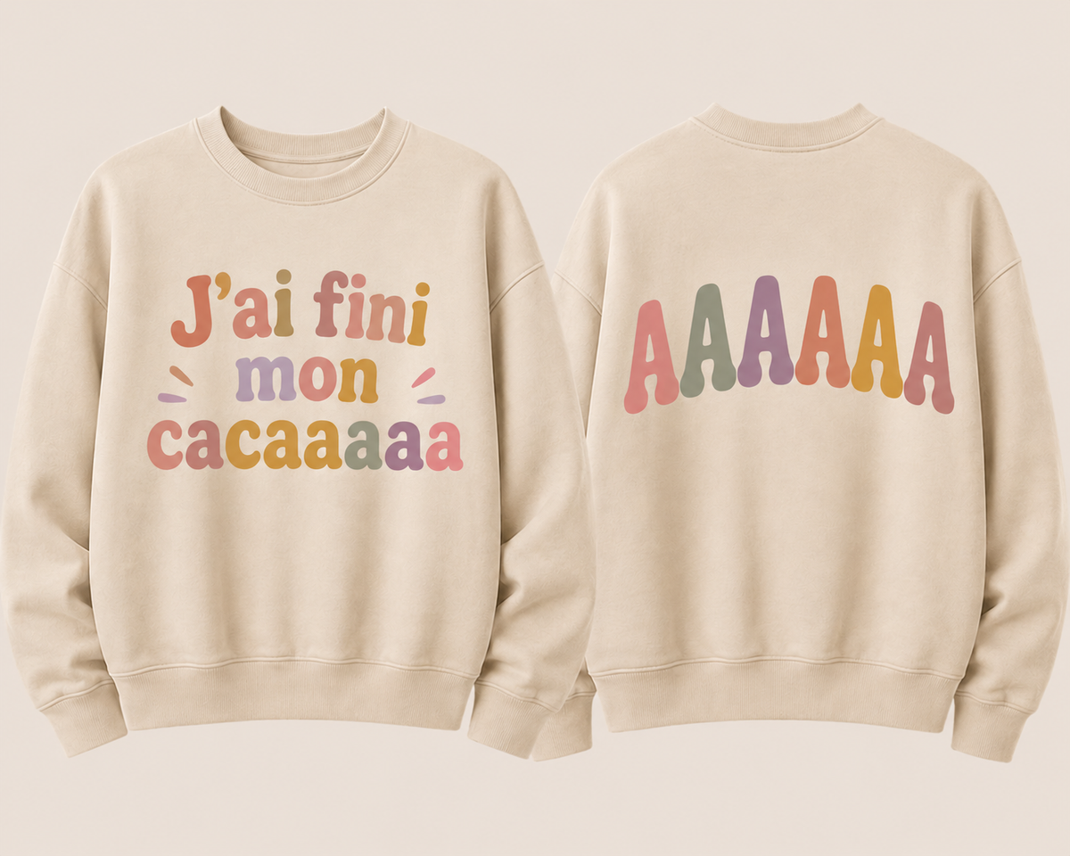 Coton ouaté « J’ai fini mon cacaaaAAAA »