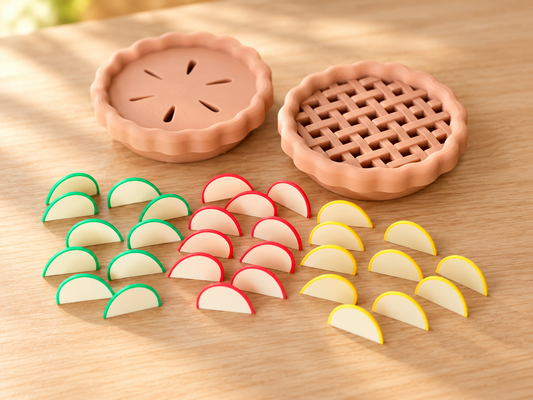 Ensemble de tarte aux pommes